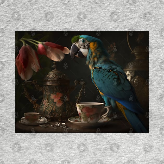 Parrot Having Afternoon Tea by Walter WhatsHisFace